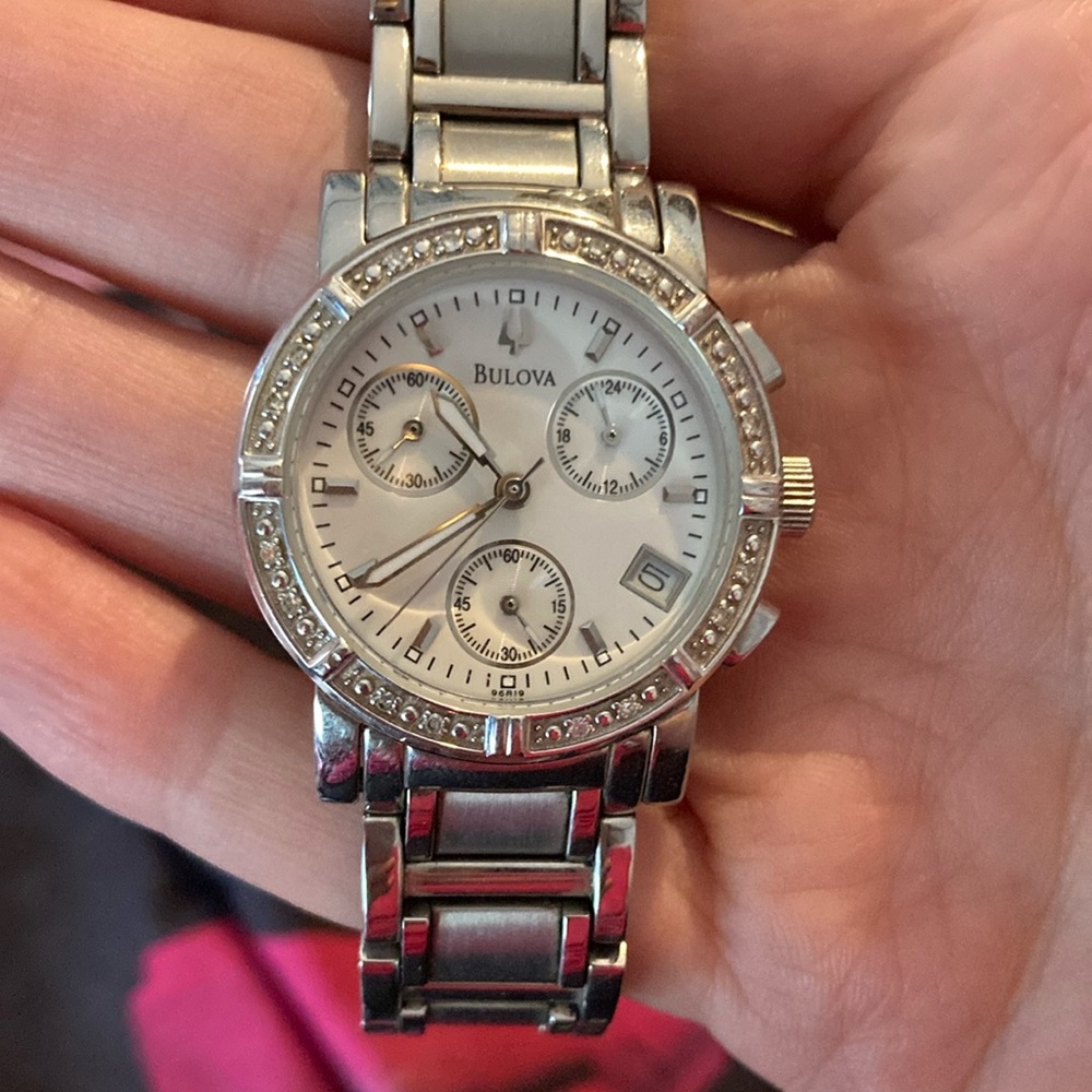 Ladies Bulova  Diamond chronograph watch